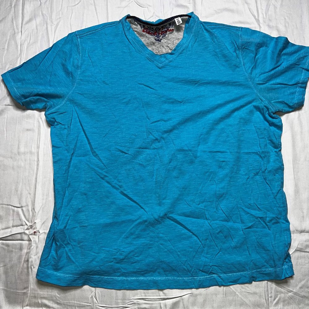 Men's Light Blue heathered Robert Graham Tee Size XL